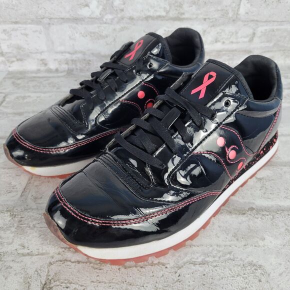 Saucony Jazz Breast Cancer Awareness Women's Sneaker Size 10 Black Pink - Picture 1 of 12